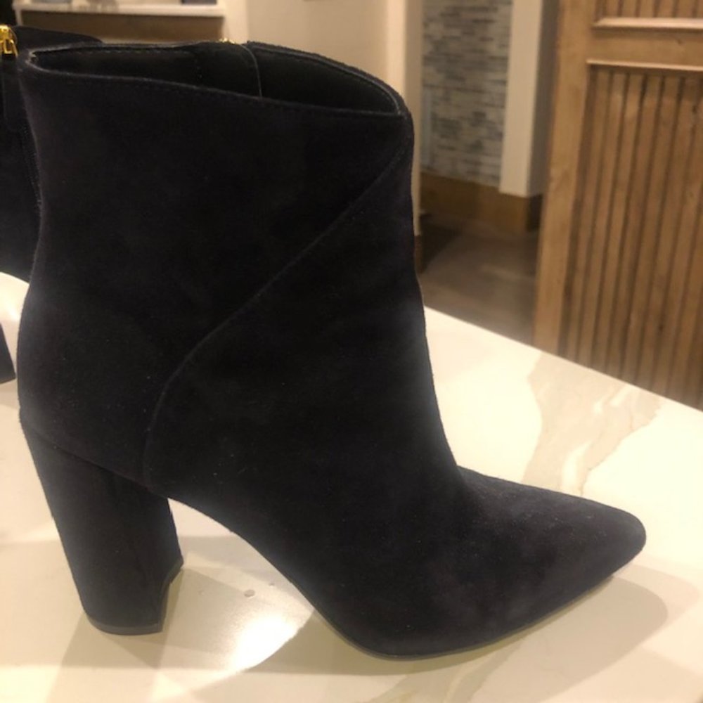 Nine West Blue Suede Booties
